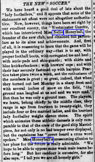 The Globe 1 February 1895 — The New Soccer